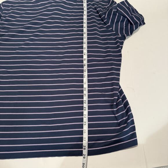 Masters Collection Polo Shirt Mens XL Blue Stripe Cotton Golf Pro Augusta EUC - Picture 7 of 8